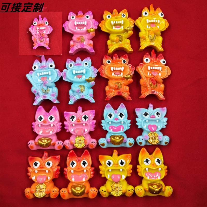 Colorful Yunnan auspicious tile cat refrigerator travel commemorative public relations gift creative decoration factory direct sales