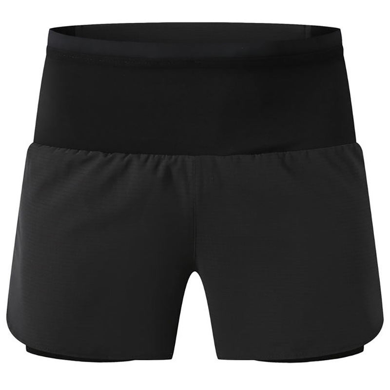 运动短裤男女款马拉松长跑无痕透气速干腰部拉链健身训练三分裤男