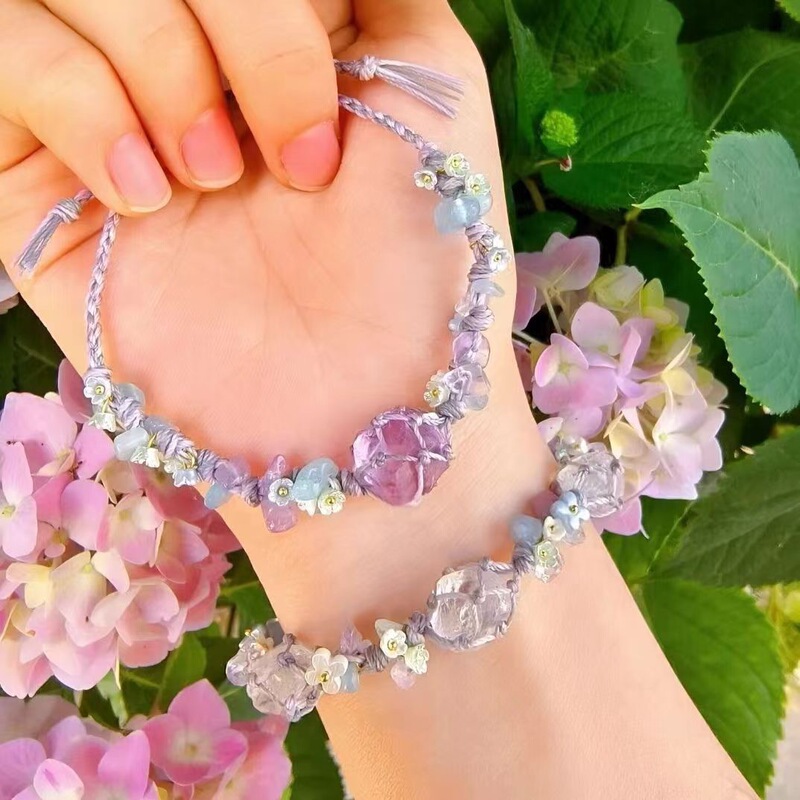 Endless Summer Original New Handmade Crystal Bracelet Hand Rope Bracelet Popular Girls Student Day Holiday Gift