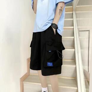 Tooling Shorts Boys Summer 2024 New American Retro Trendy Brand Loose Wide Leg Straight Casual Pants