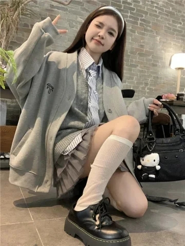 卫衣外套女2025春夏秋开衫韩系慵懒风上衣宽松气质薄款早秋衣服潮|undefined