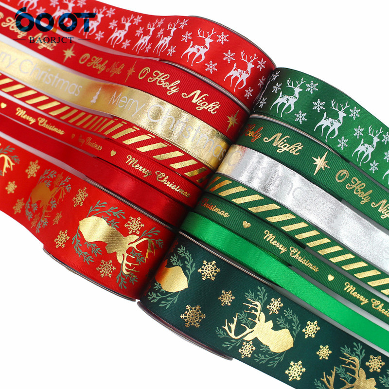 Christmas set ribbon elk Merry Christmas webbing gift wrapping belt holiday party decoration Christmas set ribbon elk Merry Christmas webbing gift wrapping belt holiday party decoration