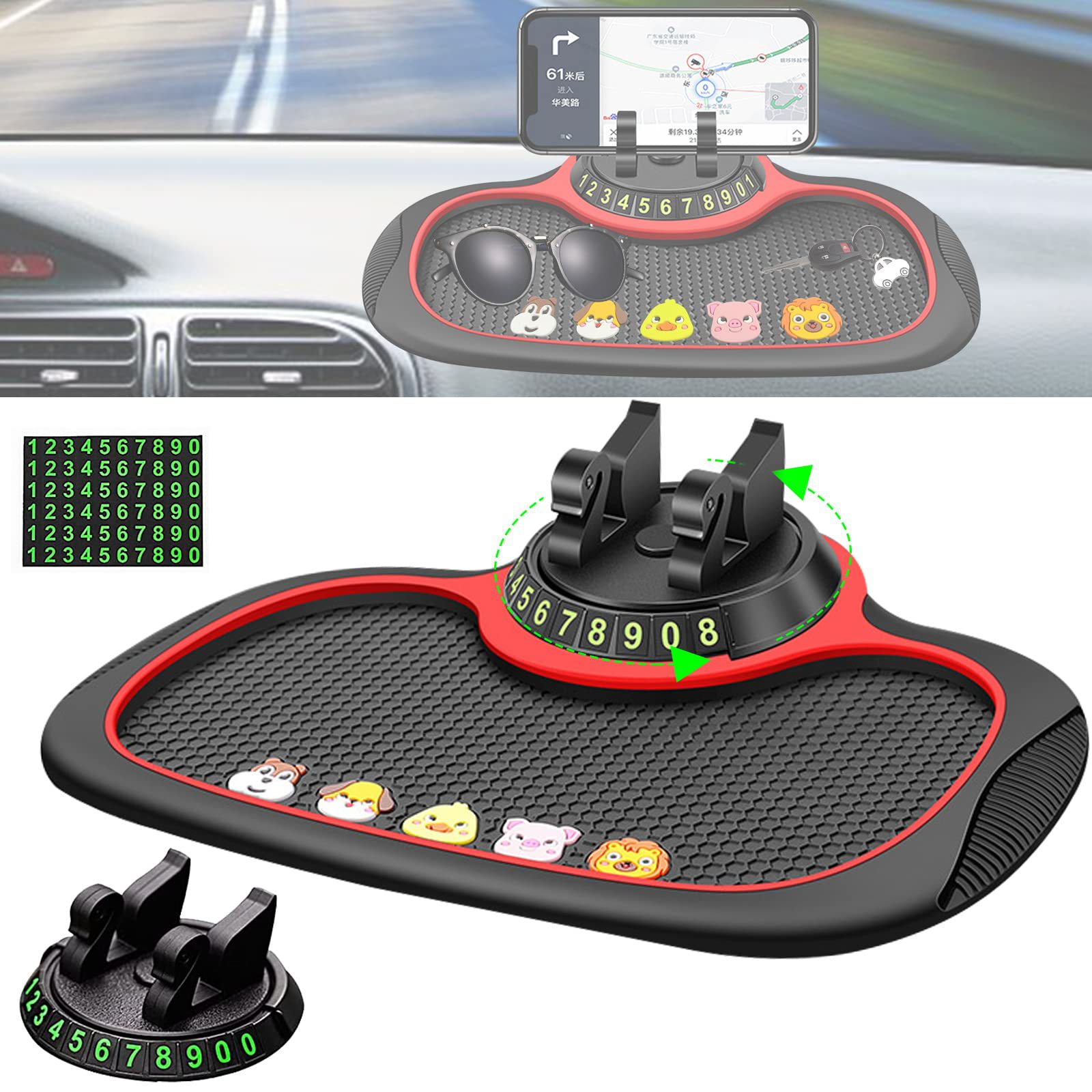 new pattern automobile Bracket non-slip mat Instrument console Compartment mat vehicle Car Interior trim pvc originality Anti-slip mats On behalf of