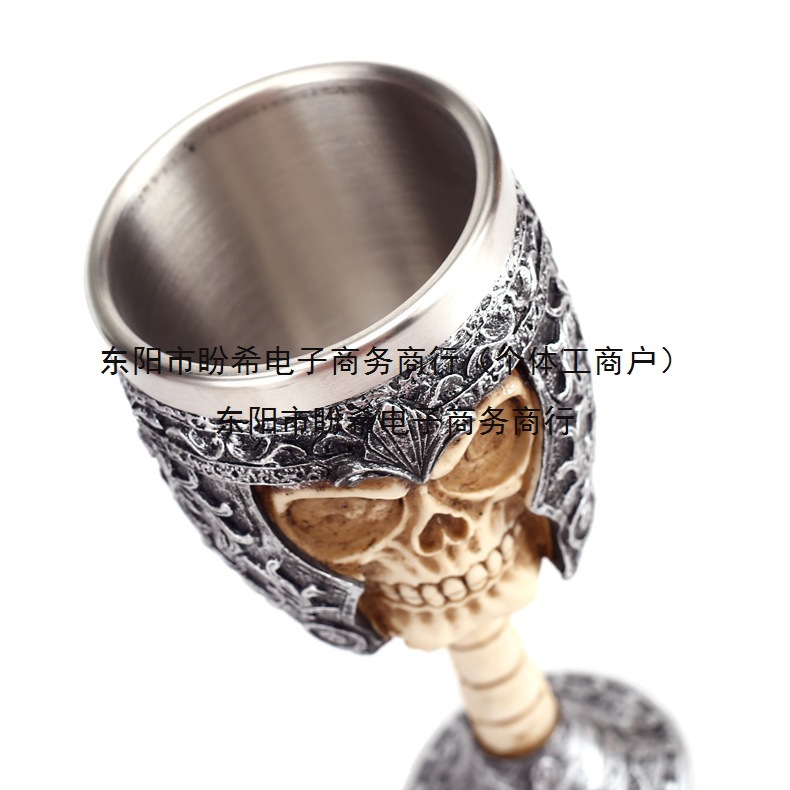 Copas de vino transfronterizas 2025, copa de vino tinto de resina personalizada, copa de bar al por mayor, nueva calavera, acero inoxidable