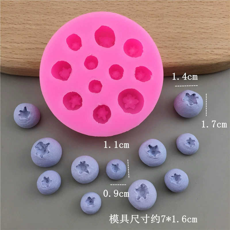 Silicone Fruit Molds (DIY) — Blueberry & Raspberry Shapes, Heatproof −40–230°C, Multi-size