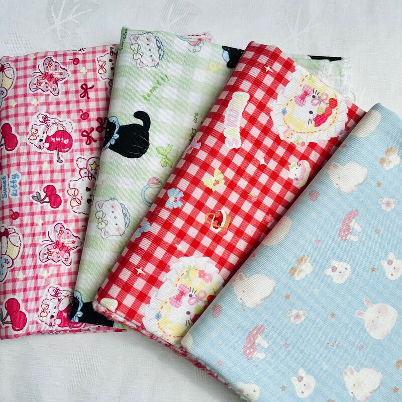 チェック柄コットンバランキャンバス 1.5m 幅 1.0m 価格バッグジャケットベスト手作り DIY 生地|undefined