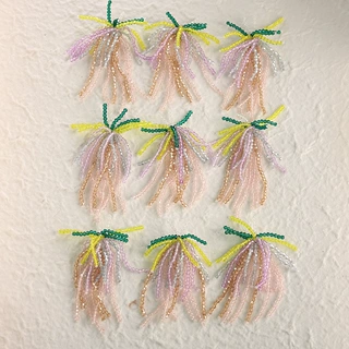 夏日多巴胺彩色流苏水晶花朵 diy手工编织发饰耳饰服饰配饰配件