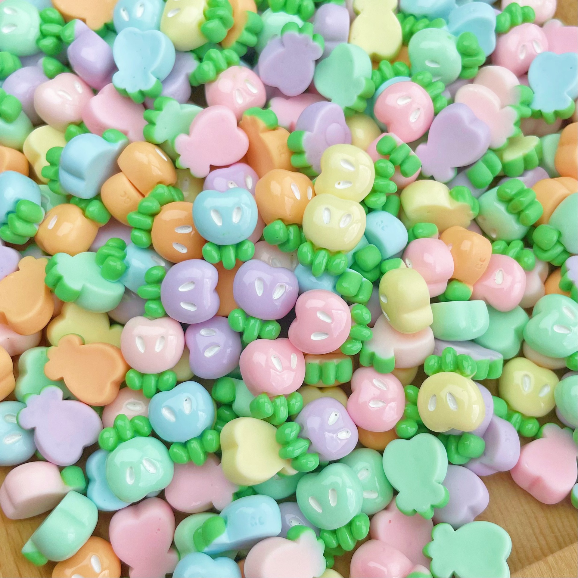 Mini brillante accesorios de resina caramelo flor paraguas tamaño pequeño uñas arte DIY joyería crema pegamento borde a juego horquilla