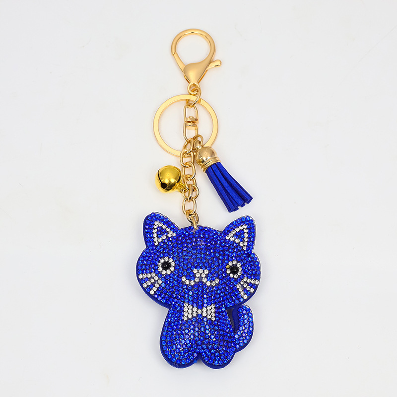 クロスボーダーのホットモデル韓国のベルベットには、猫と毛玉のキーホルダーの女性バッグのアクセサリーが飾られています|undefined