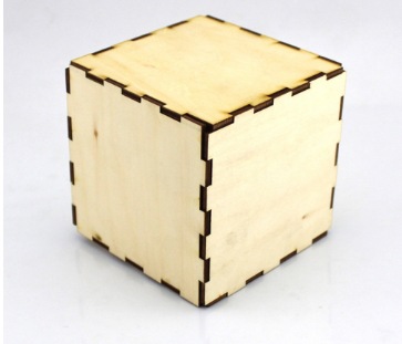 Caja cuadrada pequeña de bricolaje (49*49mm) de madera