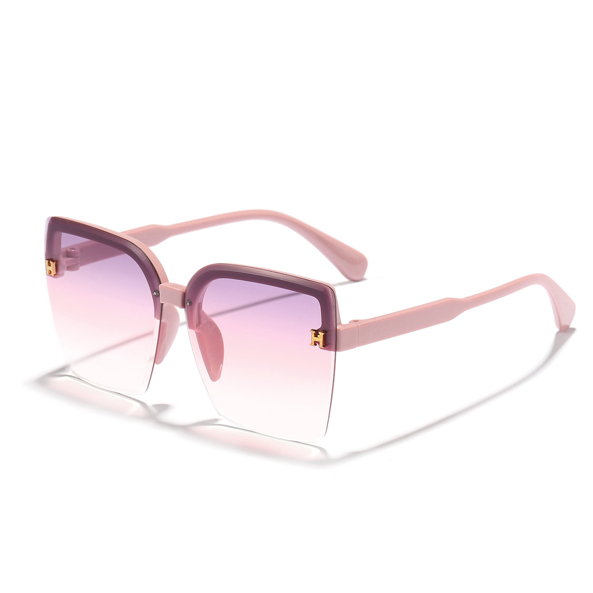 Nuevas mujeres de estilo coreano de gran marco cuadrado letra H moda de la calle gafas de sol al aire libre a prueba de UV gafas de sol