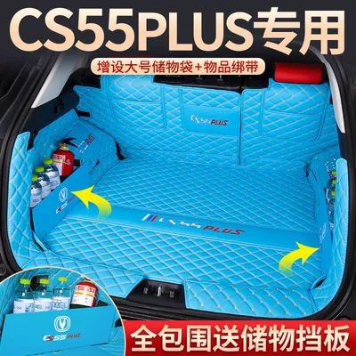 trunk mat for CS55 | Trunk Mat - includes-storage-panel-separate-trunk-mat-in-blue-color-second-generationthird-generation-exclusive-for-cs55plus