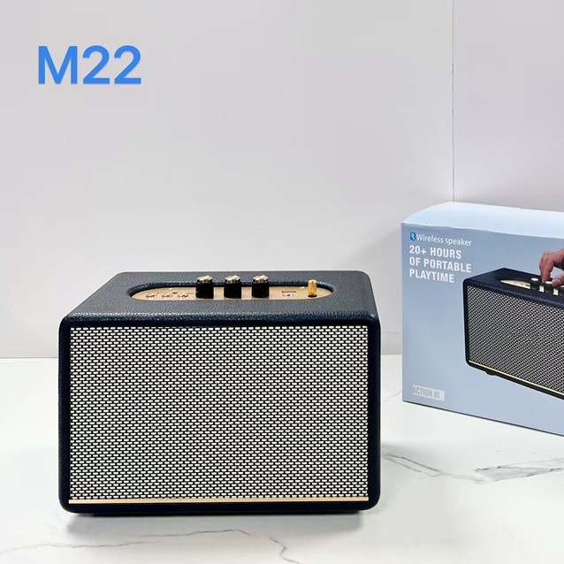 ヨーロッパバージョンのマスポール Bluetooth スピーカーハイエンドレトロ木箱 m22 デスクトップロックレトロ大型オーディオ ACTON3|undefined