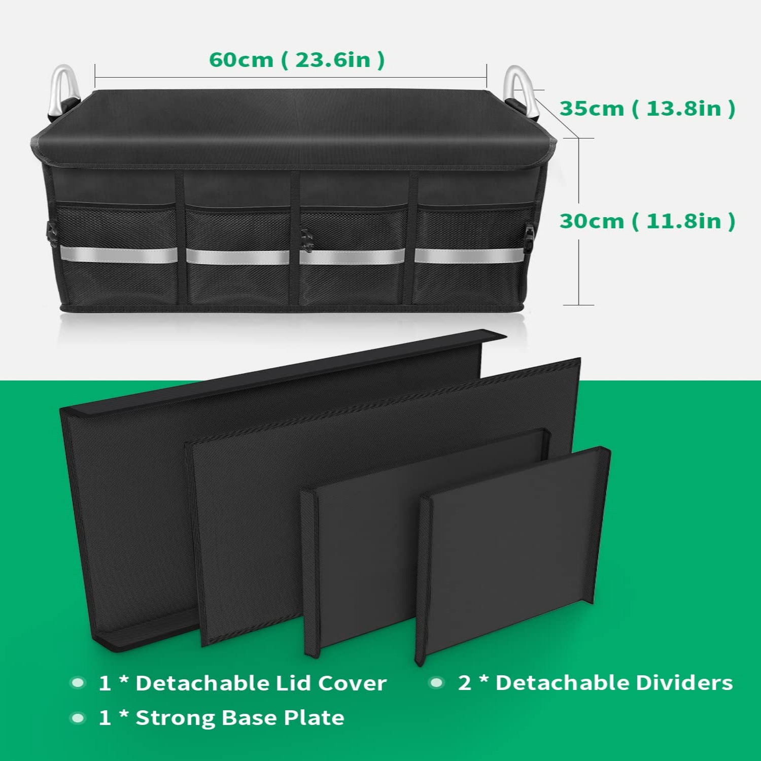 Car Glove Box Oxford Cloth Car Storage Folding Storage Box Trunk Storage Box