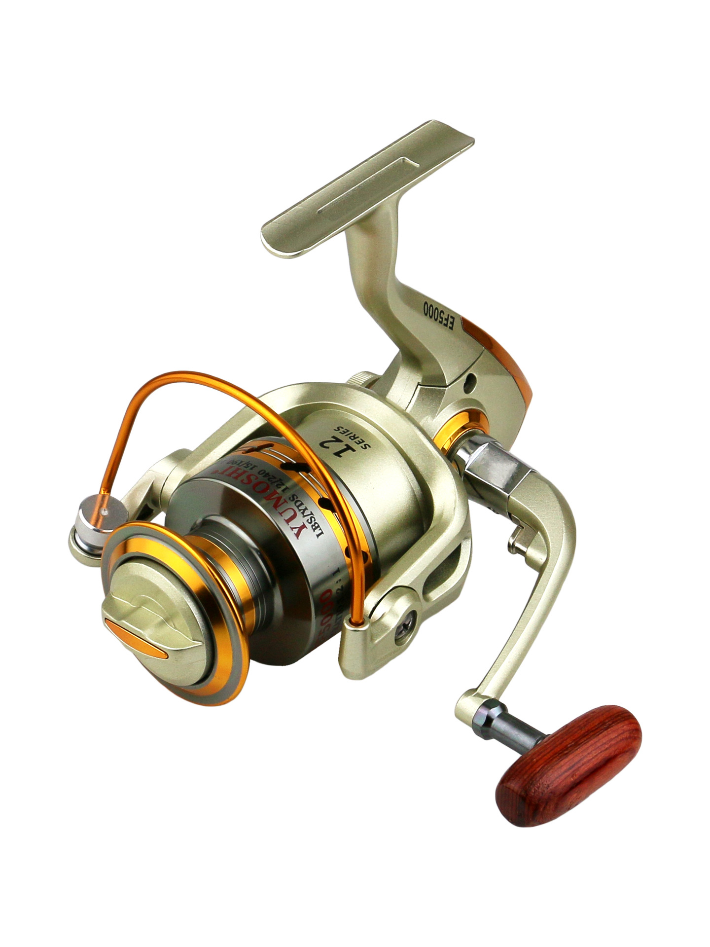 Carrete de pesca yumoshi EF metal Rocker brazo carrete de pesca rueda giratoria rueda de varilla rueda de pesca fábrica al por mayor
