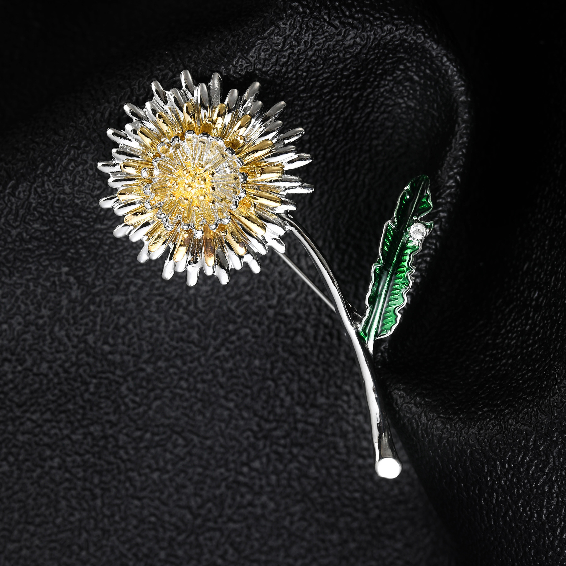 Elegant Simple Style Pin Dandelion Alloy Enamel Inlay Rhinestones Women's Brooches display picture 7