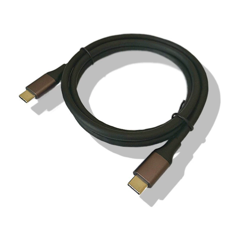 Двухголовый TYPE-C полнофункциональный видеокабель Type-C 3.1 GEN2 10Gbps 60W 4K60Hz 1 м, алюминиевый корпус