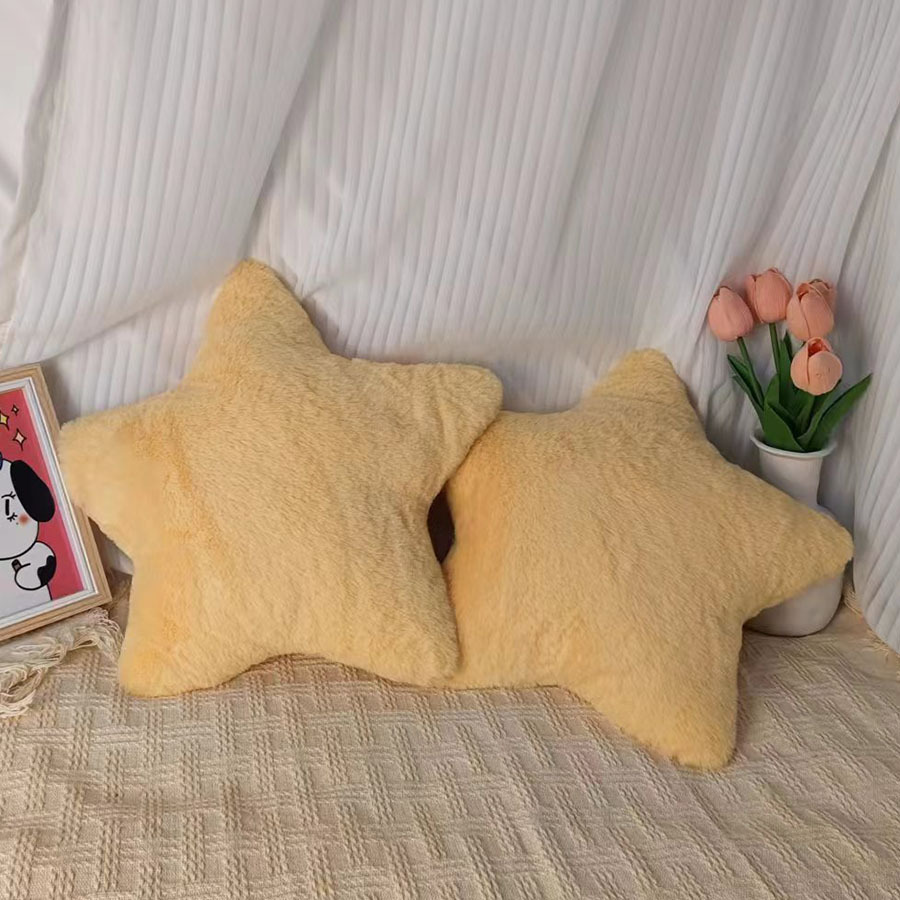 Almohada de estrella pequeña, cojín para sofá, juguete de peluche, bonito almohada súper suave para el almuerzo, cojín, adorno informal, regalo para mujer