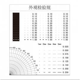 A5异物基准测试卡污点外观比对片标准菲林尺污迹对照透明参考点规