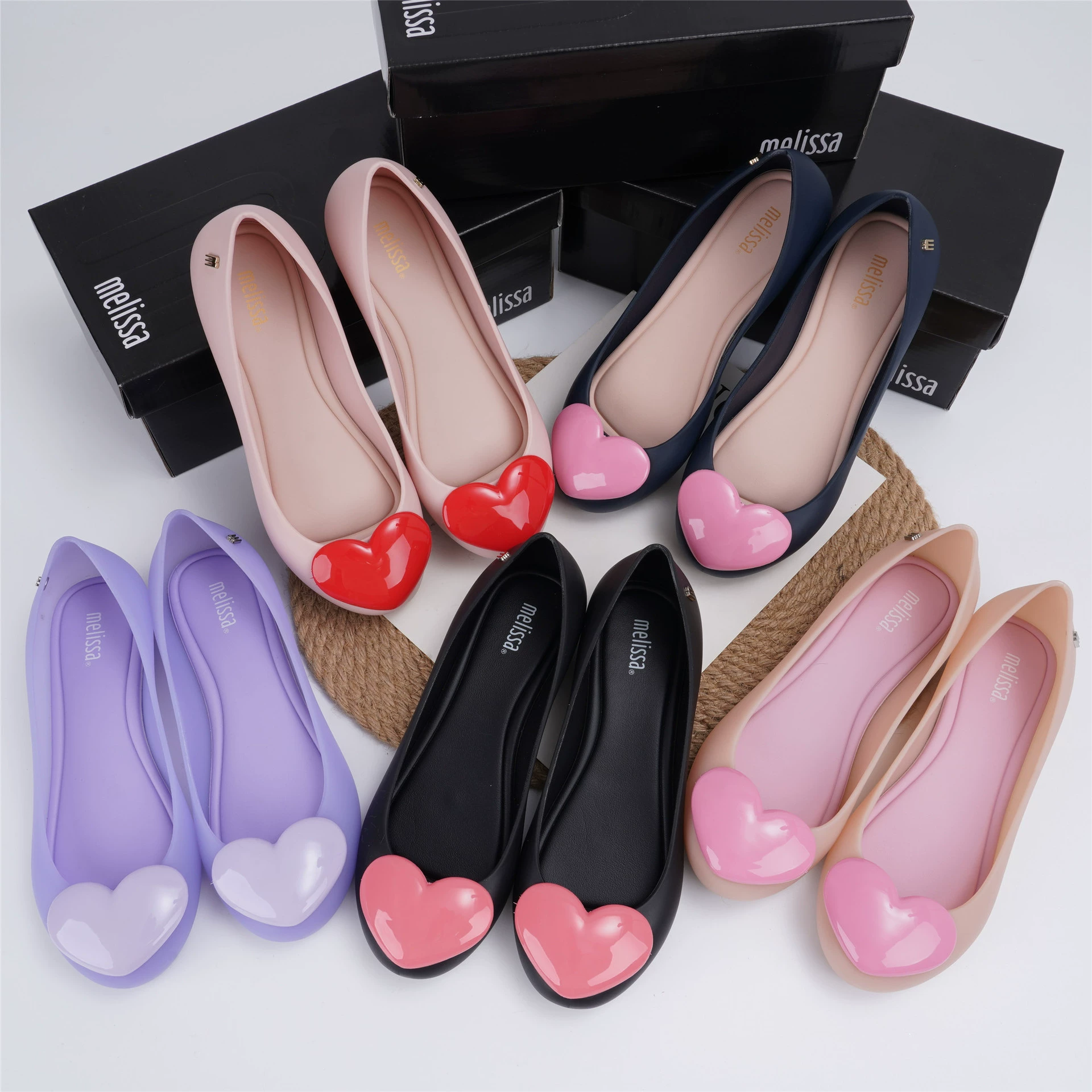 2022 Новая обувь мелиссы Простой стиль Желейные сандалии Обнаженная пляжная обувь