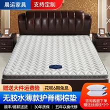 晨运家具席梦思1.8米薄棕垫10公分厚环保椰棕乳胶床垫8cm儿童硬垫