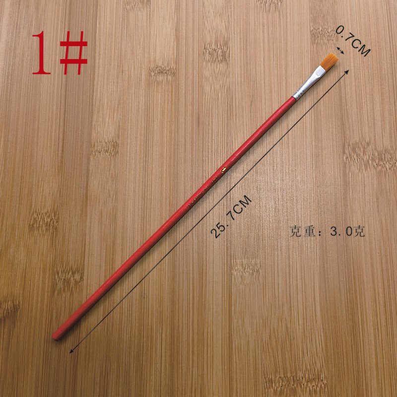 源头现货1-12号红杆尼龙毛油画笔红杆尼龙6支套12支套油画笔套装