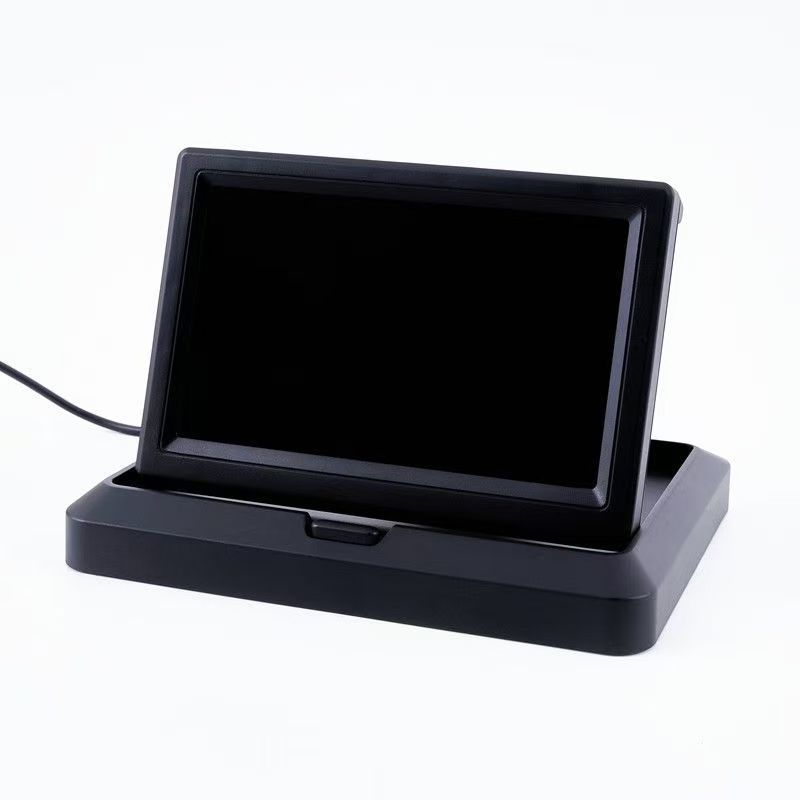 High-Definition Car Display Screen 12-24V Reversing Camera 4.3/5/ 7inch Desktop Folding Rearview Mirror Central Control Screen