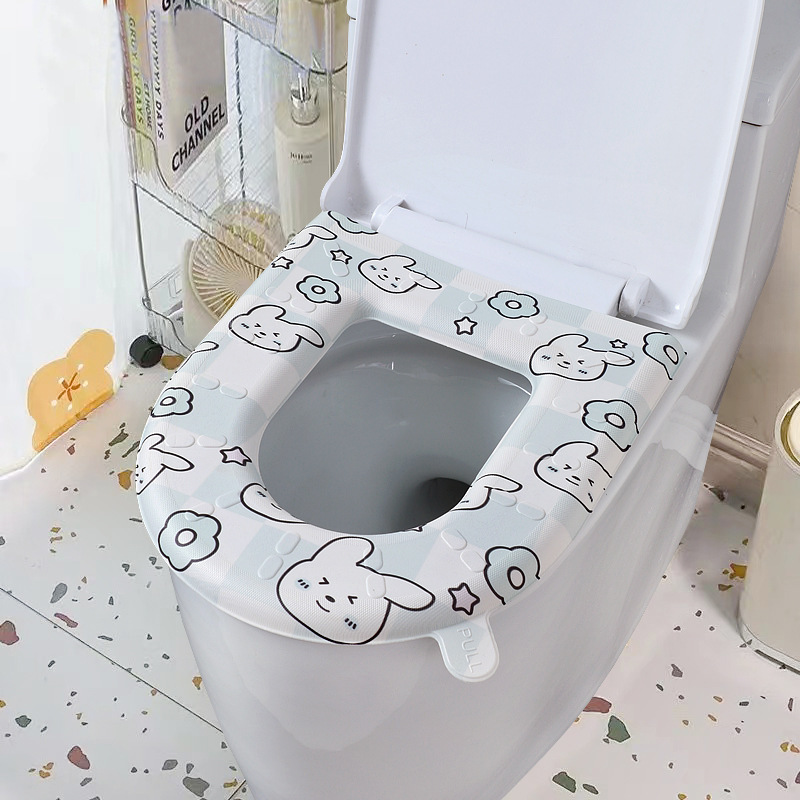 防水トイレマット、トイレシート、冬用、四季通用、トイレシリコンフォームリング、便座カバー、中国風|undefined