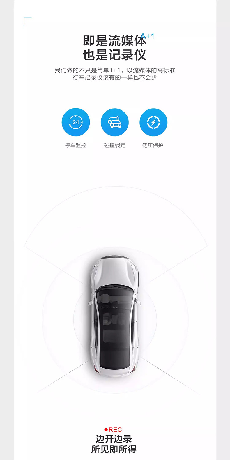 Digital Streaming Rearview Mirror Dash Cam with 60 Frames Per Second, Dedicated Replacement Model with Dual Front and Rear Cameras for Parking Monitoring