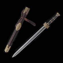 龙泉君魄刀剑传统宝剑楚王剑八面汉剑花纹钢手工一体锻打未开刃
