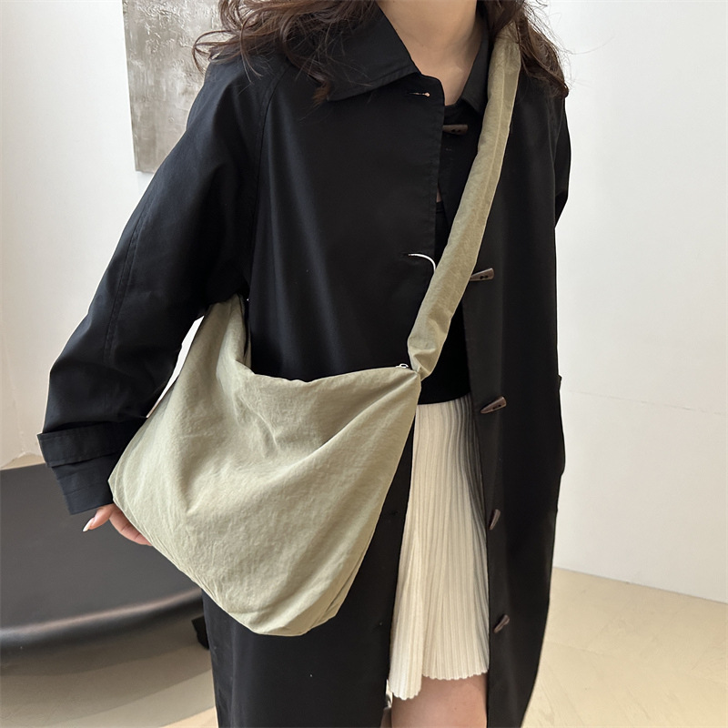 nubes pliegue correa de hombro lienzo bolsas de hombro simple perezoso para viajar