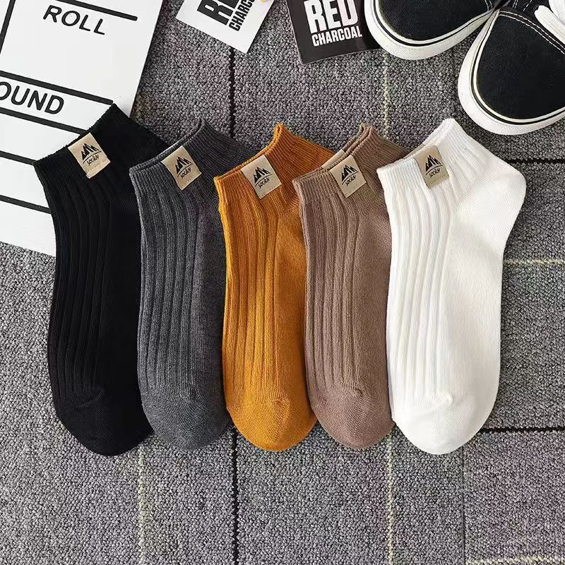 [Zhuji] socks for men and women summer thin black and white short tube breathable sweat-absorbent deodorant spring and autumn net red explosive socks