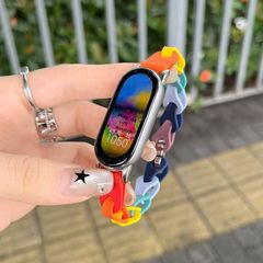 Qingtangfa Xiaomi 10/9/8 中空時計ストラップ Xiaomi 8/9 チェーンシリコンストラップ 12 ミリメートル Xiaomi 9