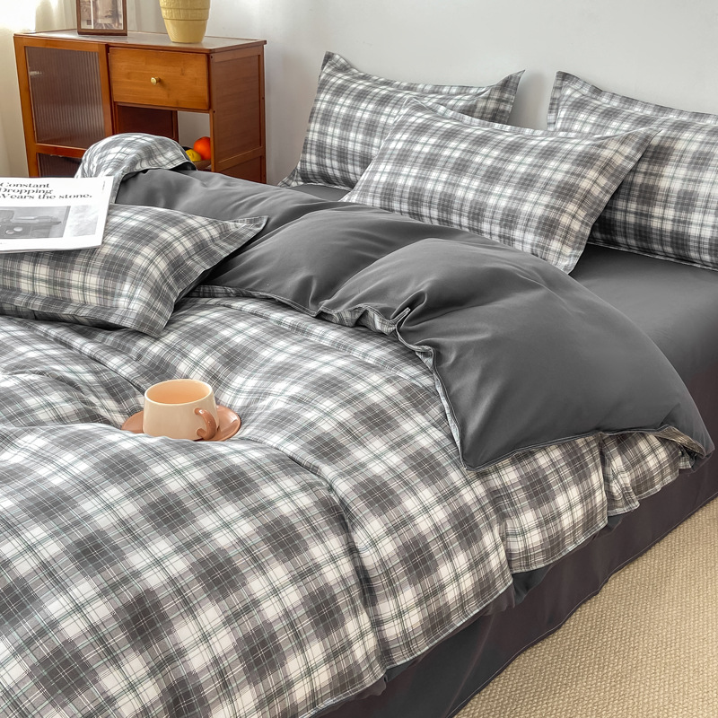 Cinza Rococó / 1,2m [capa de edredão 150*200cm, lençol 160*230cm, fronha 48*74cm] conjunto de três peças
