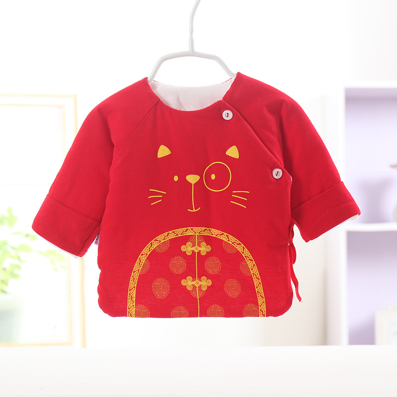 Nueva chaqueta acolchada de algodón para bebé engrosada chaqueta acolchada de algodón para niños y niñas de media espalda chaqueta acolchada de algodón para bebé entrega de una pieza