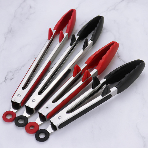 Silicone food clip with stand 9-inch 12-inch barbecue clip silicone food clip bread clip salad food clip