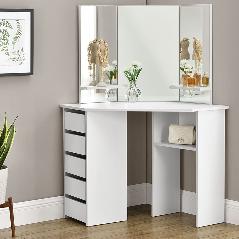 Moderno simple tocador dormitorio tocador pequeño apartamento vestidor gabinete tocador pequeña mesa de maquillaje entrega de una pieza image 5