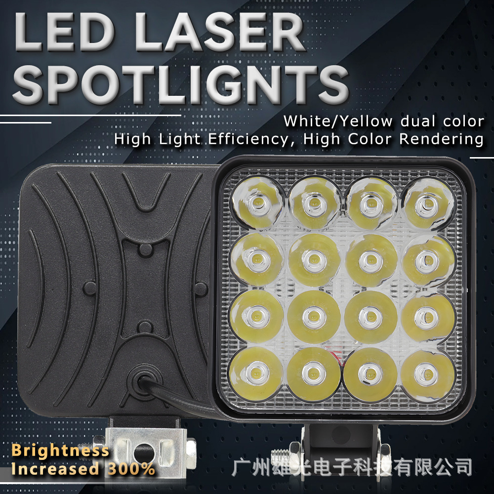 Factory wholesale car led headlight mini square external spotlight electric car headlight spotlight inspection lamp