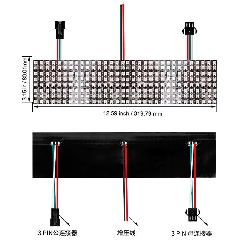 RGB программируемый 5050 полноцветный led пиксель экран автомобильный дисплей точечная матрица шаг led дисплей LED экран