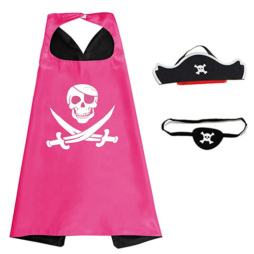 Children's Halloween Pirate Cape Mask Set Costume School Activity Performance cosplay prop
