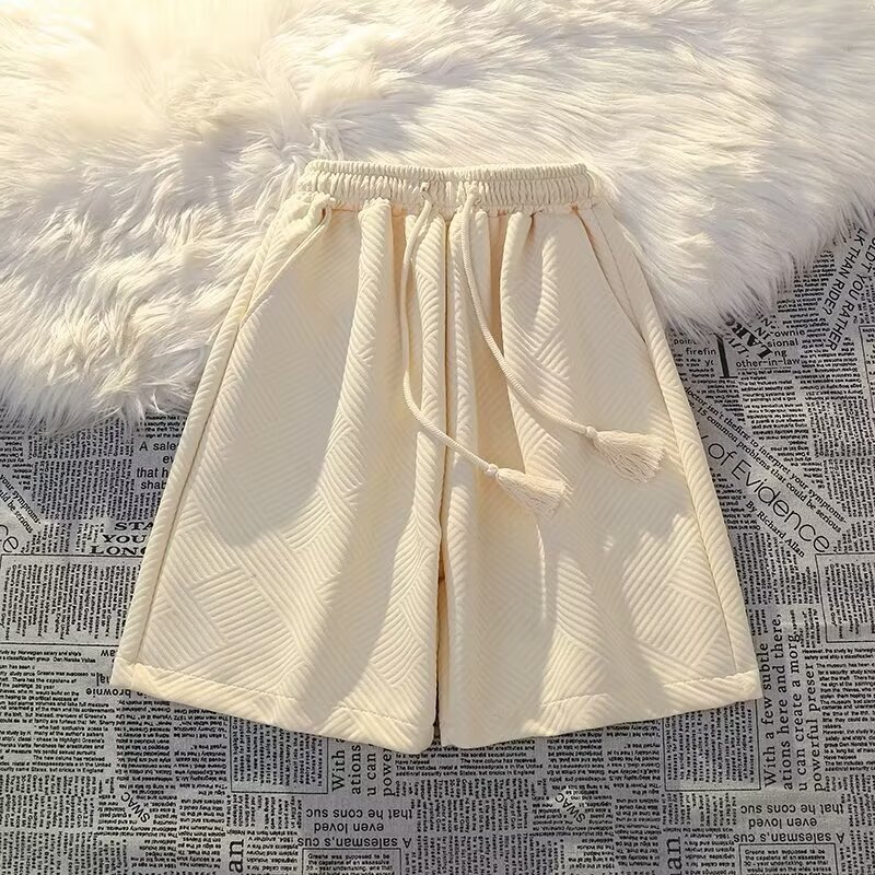 New Jacquard Heavyweight Men's Summer American Retro Shorts Japanese Trendy Casual Sports Mid-Length Shorts