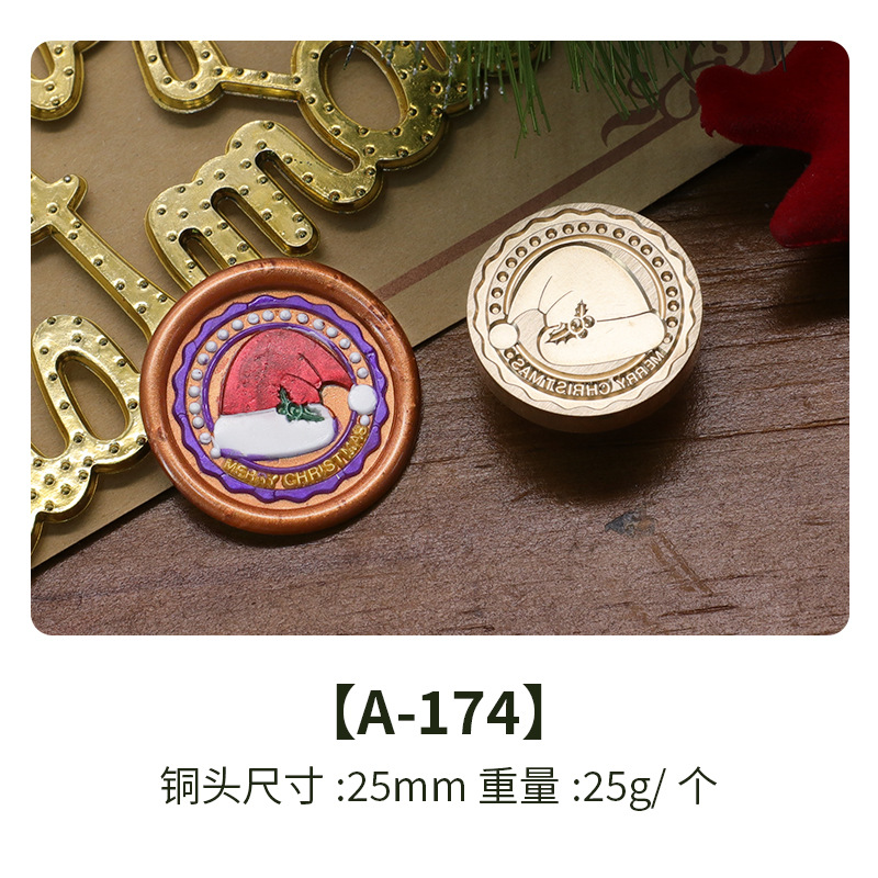 Color europeo fuego pintura sello nuevo Navidad Serie 2 cobre cabeza vacaciones cumpleaños regalo sobre de embalaje tarjeta felicitación