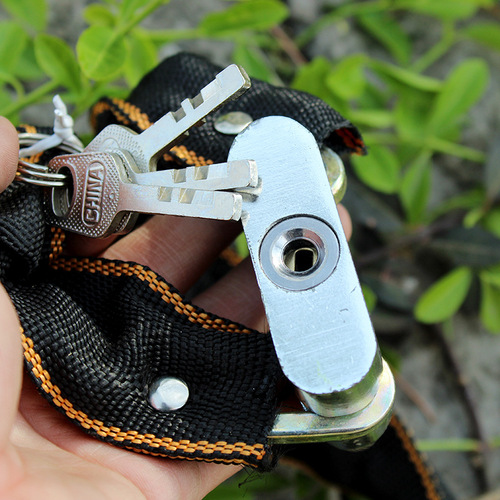 Hardware daily tool bag cloth chain lock electric bicycle lock 1-1.5 meters square round cloth lock