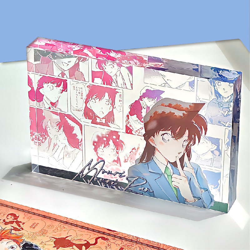 アクリルレンガ正方形透明クリスタル両面ディスプレイブロックアニメスターデスクトップ装飾品スタンド誕生日レンガカスタマイズ|undefined