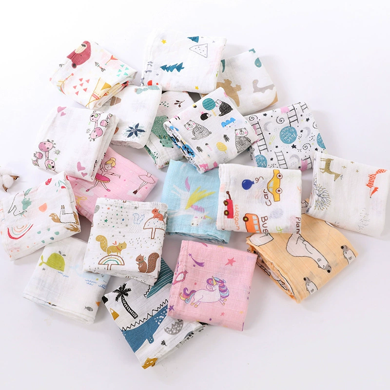 Musilin марлевый подгузник полотенце треугольное полотенце шарф 60*60 бамбуковый хлопок новорожденного двухслойное полотенце пеленание полотенце