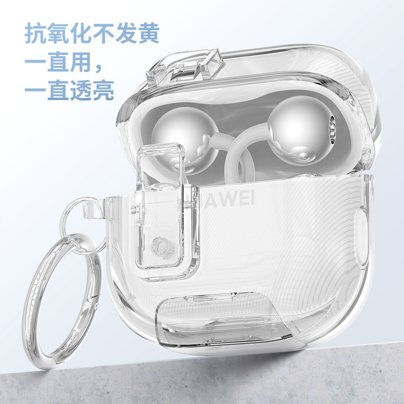 Suitable for Huawei Freeclip2 Protective Case, Ear Clip, Bluetooth Earphone Case, Transparent Soft Case, Lock Buckle Stand, Protective Case Suitable for Huawei Freeclip2 Protective Case, Ear Clip, Bluetooth Earphone Case, Transparent Soft Case, Lock Buckle Stand, Protective Case