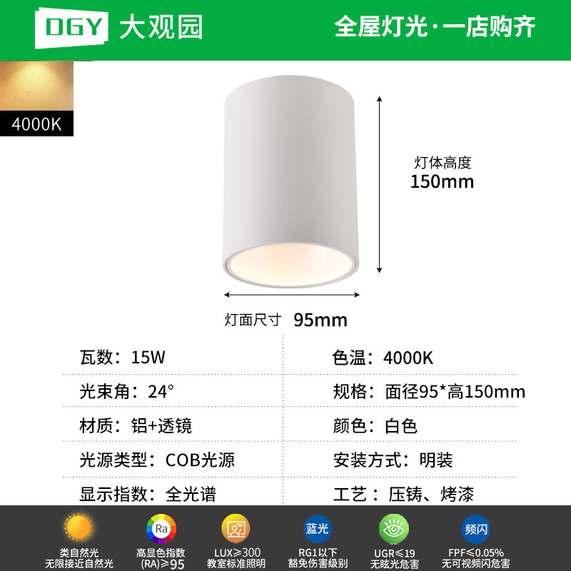 Da Guanyuan lámpara de techo Led Led Light Downlight House Pasillo de la sala de estar sin lámpara principal 495L image 28