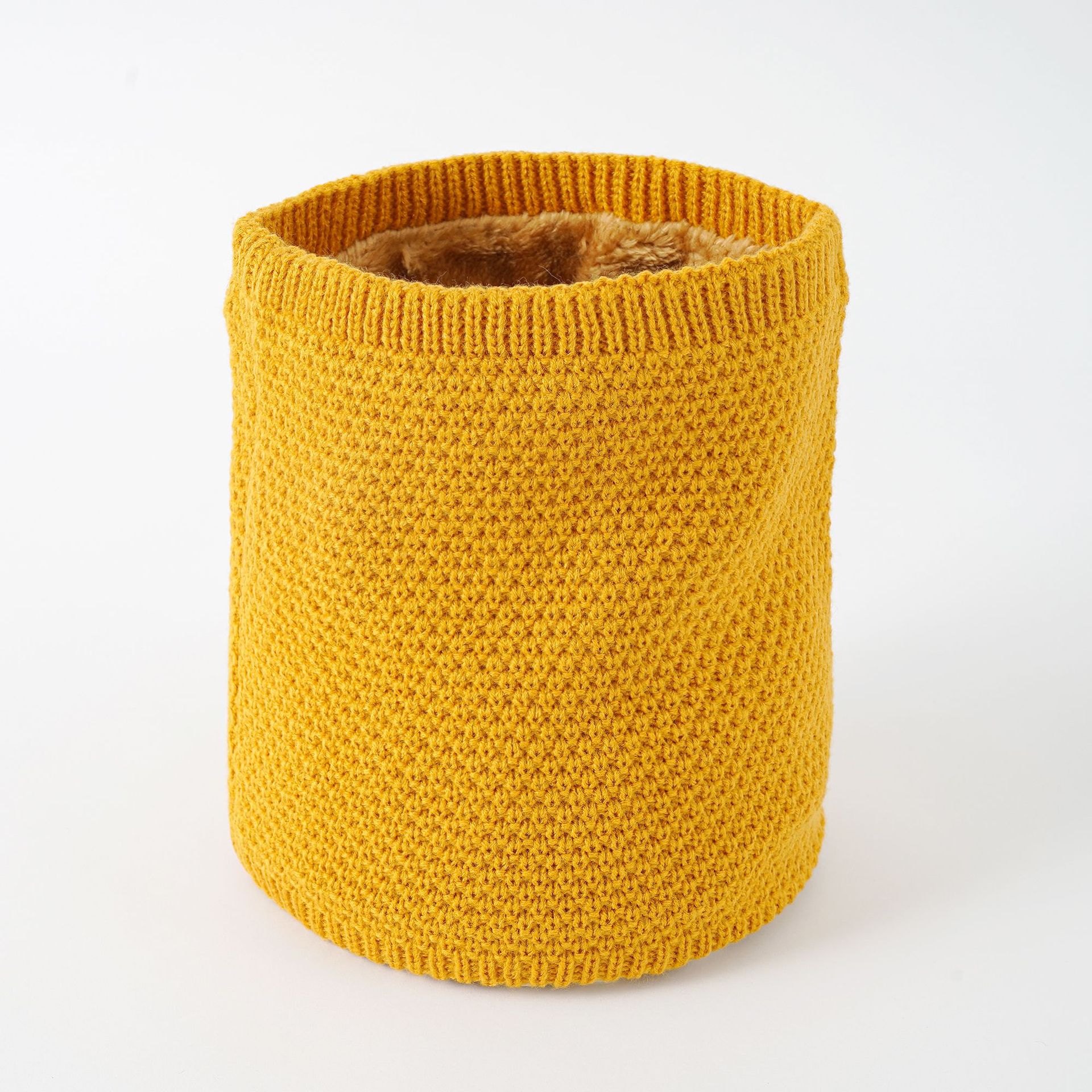 Protección del cuello Cubierta del cuello de la bufanda de invierno de punto forrado de lana engrosada sin corbata jersey de los hombres ciclismo cálido protección del cuello trasero
