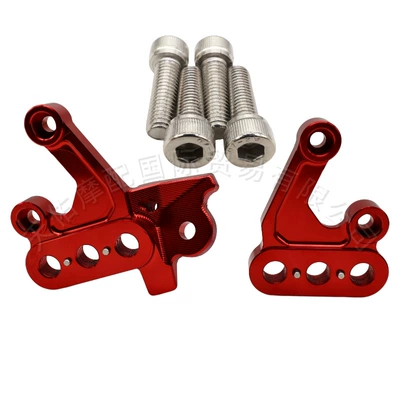 side pedal connection brackets for Motorcycle pedals - left-and-right-pair-red