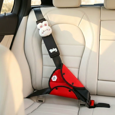 Cartoon Car Seatbelt Belly Protector, Seat belt shoulder pad - regulator-rabbit-shoulder-pads-red